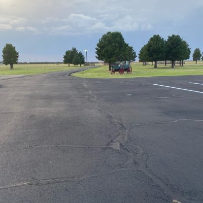 SEAL COATING REPAIR ON A PARKING LOT